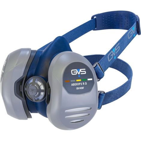 GVS SPR233K Maschera Elipse con filtri sostituibili ABEK1P3 per Gas, Vapori, Acidi, Ammoniaca e Polveri, taglia XL