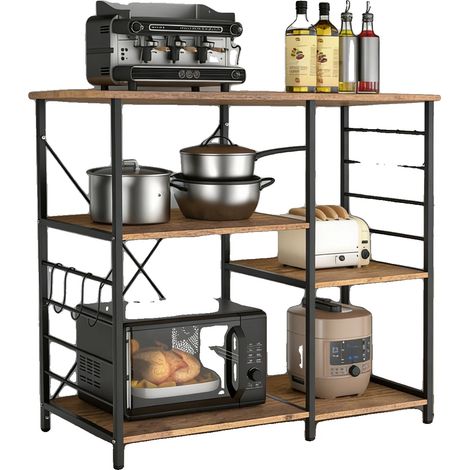 Estante de cocina, diseño multinivel, estructura metálica duradera, 1 (1/2)