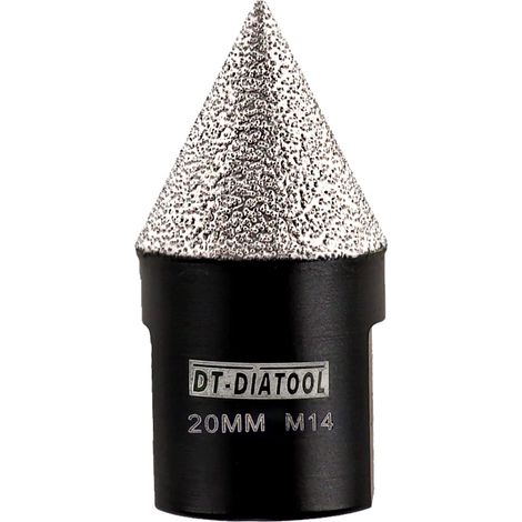 Forets à chanfreiner diamant – Foret conique diamant de 20 mm pour agrandir la coupe et façonner les trous existants de carreaux de granit, marbre et porcelaine (1/5)