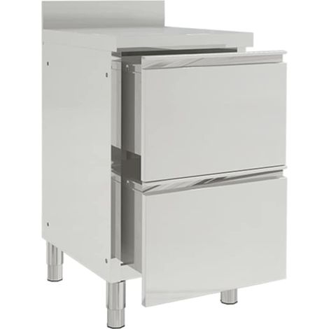 Maison Exclusive - Armoire de cuisine commerciale avec 2 tiroirs 50 x 60 x 96 cm (1/5)
