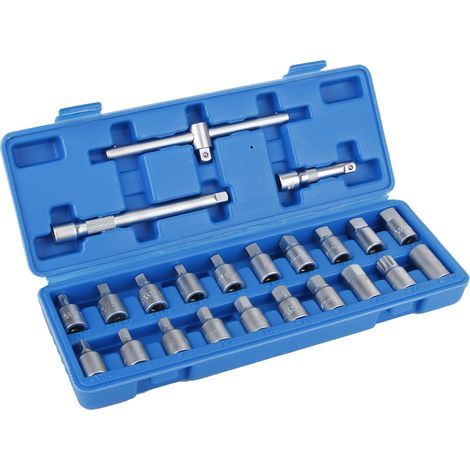 Jeffergarden 23-Piece 3/8" Oil Pan Socket Wrench Set, Automotive Repair Tools (1/5)