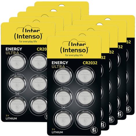 Intenso Lithium Knopfzellen Energy Ultra CR 2032 60er Pack Batteria monouso CR2032 Lithium-Manganese Dioxide (LiMnO2) (1/3)