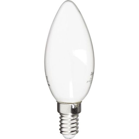 Ampoule Filament LED Flamme Opaque, culot E14, 250 Lumens, conso. 4 W (eq. 25 W), 4000K, Blanc neutre (1/5)