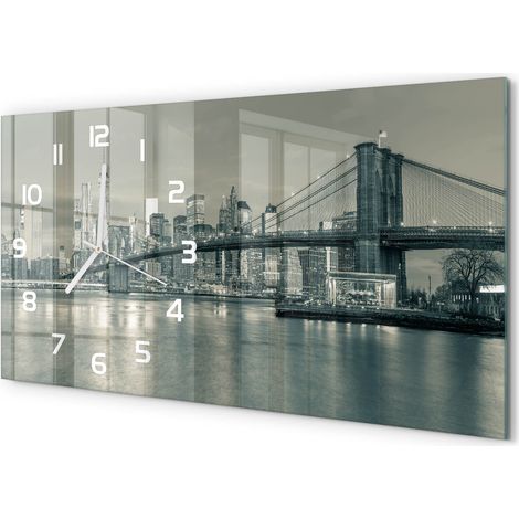 Horloge Murale Murale Large 60x30 cm Design Moderne Salon Chambre Bureau Manhattan, New York (1/5)