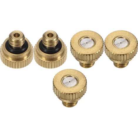Sprühdüse – 5 Stück – Messing – 0,4 mm Öffnung – 10/24 UNC-Gewinde – Für Garten und Terrasse (1/5)