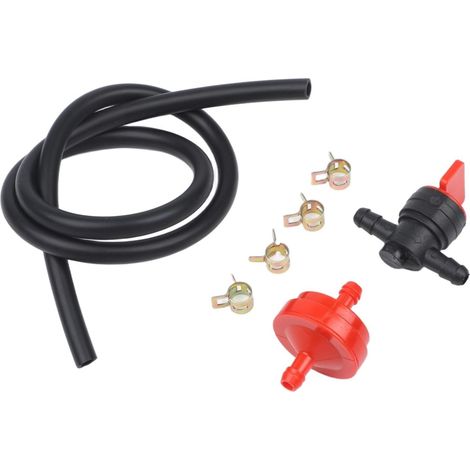 Kit Tuyau Carburant 1/4" Robinet pour Moteur Kit Tuyau Carburant Matériau pour robuste, résiste haute pression, intégré, robinet arrêt, compatible tondeuse (1/5)