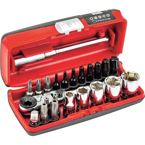 Set 23 pezzi bussole + inserti Usag X-GRIP in cofanetto 609 1/4 SKK - U06090004 (1/3)