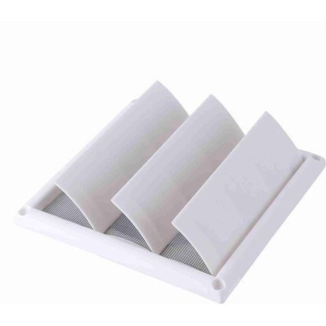 grille de ventilation murale en plastique à 3 volets avec filet, neuve, 20 x 20 cm (1/5)