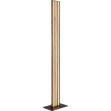 LED Stehlampe Stehleuchte Wohnzimmerlampe schwarz Metall Schalter H 140 cm (1/5)