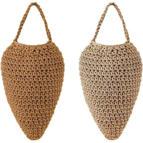 Gehäkeltes künstliches Wespennest – 2 Stück – 20 x 36 cm – Wespenabwehr aus Baumwolle – Künstliches Nest – Für Terrasse, Balkon, Markise und Garten (1/5)