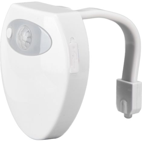 Lampe de toilette 8 couleurs, détection intelligente, longue durée de vie, veilleuse de toilette durable (1/5)