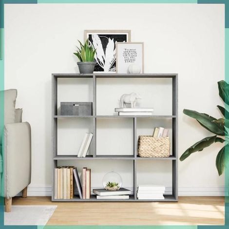 858053 étagère séparatrice de pièce sonoma gris 102x29x103,5 cm (1/5)