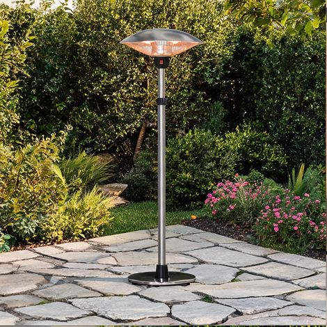 Chauffage de terrasse argent en aluminium 58,5 x 58,5 x 200 cm (1/5)