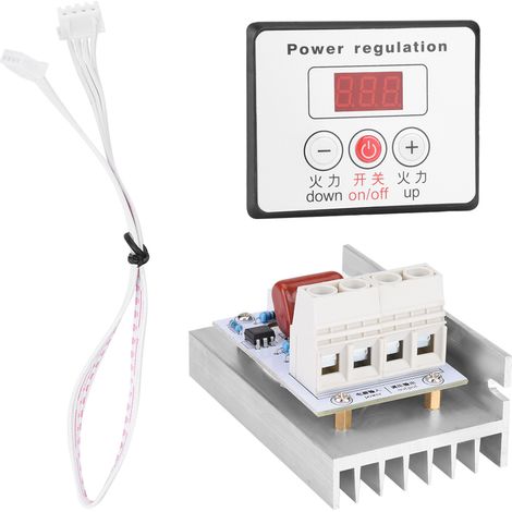 Régulateur de tension numérique SCR 10 000 W, variateur de vitesse, thermostat 220 V CA (1/5)