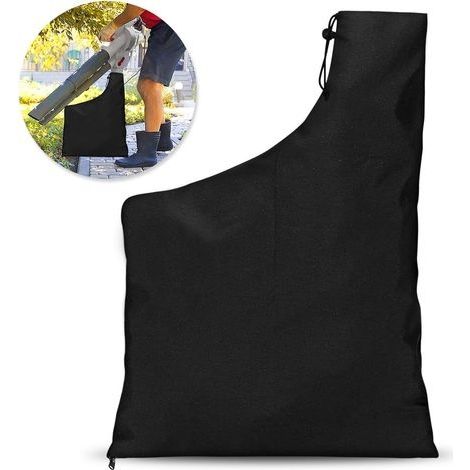 Sac de récupération pour aspirateur à feuilles - 60 x 44 cm - Noir - Sac Oxford étanche avec fermeture éclair - Sac de récupération de rechange pour aspirateur de jardin pelouse et souffleur à (1/5)