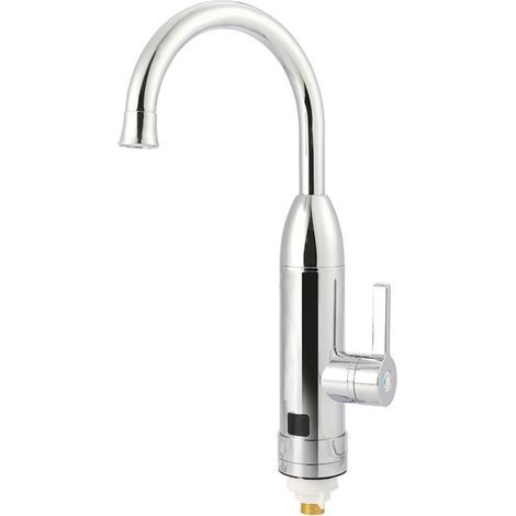 Robinet d'eau de Chauffage instantané de Salle de Bains de Cuisine Robinet d'eau de Chauffe-Eau électrique Rotatif 220 V avec Affichage de la température LED pour évier de Cuisine Robinet de cuis (1/5)