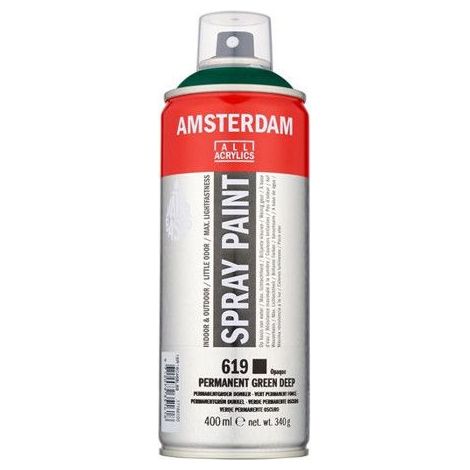 Bombe de peinture Amsterdam 400 ml vert permanent foncé (1/2)