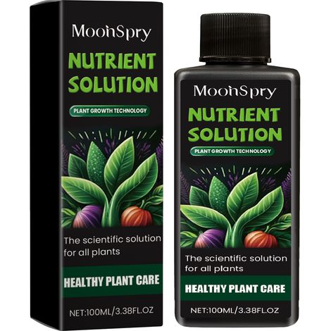 MOONSPRY Plant Nutrient Solution: A universal fertilizer for flowers, lawns and plants that promotes healthy growth and prevents leaf drop and flower loss. (1/5)