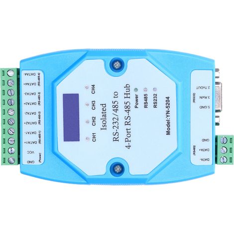 Concentrateur RS485 à quatre ports avec isolation optique, détection automatique et vitesse de transmission rapide pour l'allocation de bande passante (1/5)