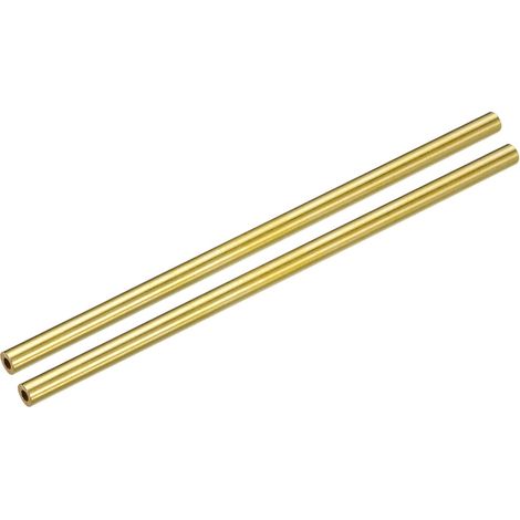 Brass Tube, 4mm OD 1mm Wall Thickness 100mm Length Round Pipe Tube for Industry, DIY Projects 2pcs (1/5)