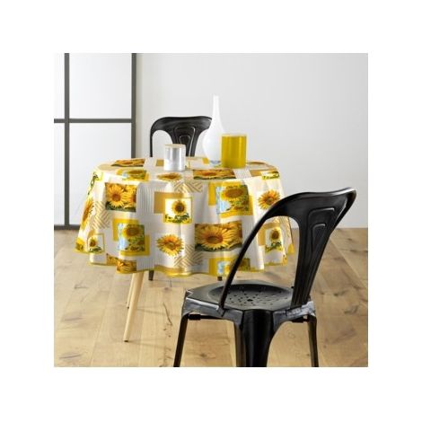 Nappe Ronde Diamètre 160 cm Sunflower - PVC Photoprint - Livraison gratuite (1/3)