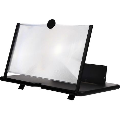 Support amplificateur d'écran de téléphone portable de type extractible, ensemble de 3 pièces, noir. (1/5)