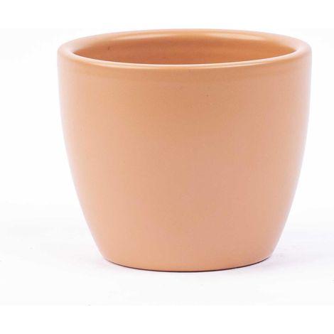 Cache-pot Boule en Céramique Mate Brun Terre Cuite pour Plantes et Succulentes 6 cm - PANGIVO