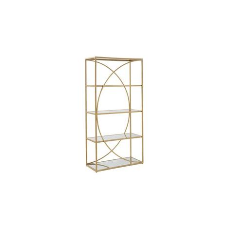 Bibliothèque Glamour métal doré et miroir design (1/5)
