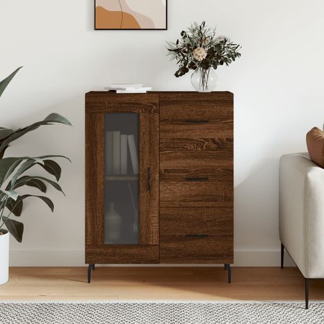 Credenza Rovere Marrone 69,5x34x90 cm in Legno Multistrato vidaXL (1/5)
