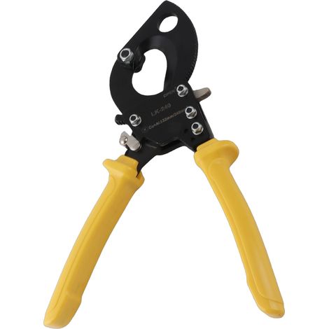 Coupe-câble à rochet acier haute teneur en carbone manche plastique PC LK-240 outil de coupe (1/5)