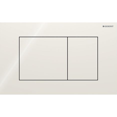 Placca Geberit Sigma40 Square Vetro Grigio Sabbia Doppio Tasto 115.629.JL.1 Vetro grigio sabbia