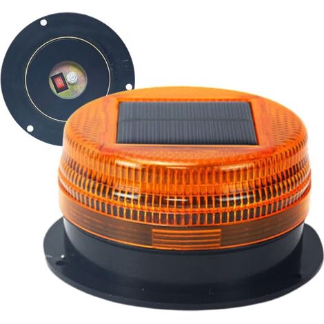 Feu de signalisation LED – Feu de signalisation magnétique Feux clignotants solaires Feu LED sans fil Feu de secours Feu pour véhicules (camions, voitures, véhicules, tracteurs, SUV)