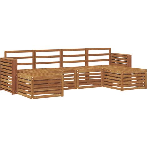 Set di divani da esterno 6 pz Naturale vidaXL (1/5)