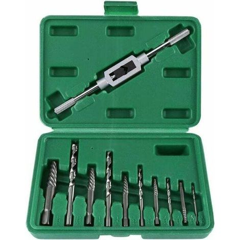 Rotor-Tornillo-Extraktor, 11-teiliges Set zum Extrahieren beschädigter Tornillos, Pernos und Subjectadores.