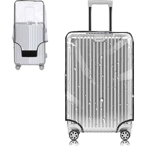 Housse de protection transparente en PVC pour valise 28 pouces, protection pour valise à roulettes (28''(24.80''H x 19.90''L x 12.40''W)) (1/5)