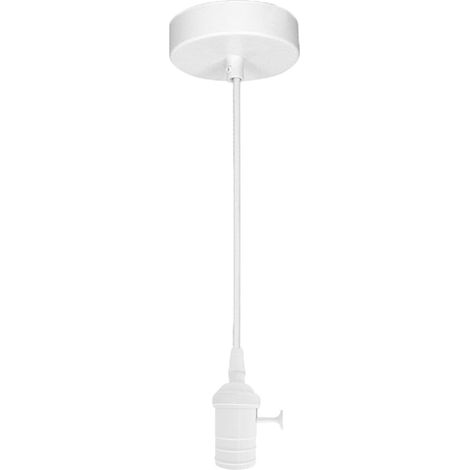 Lampadario Portalampada a Sospensione 2M Vintage Bianco Effetto Metallo E27 60W