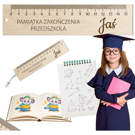 Lineal zum Kindergartenabschluss – Geschenkidee für Kindergartenkinder – Lineal mit Namen (1/5)