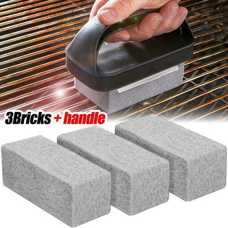 Ensemble de trois outils de nettoyage pour barbecue – Brique de nettoyage pour barbecue (1/5)