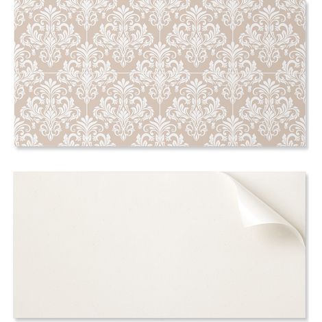 Panel de vinilo listo para instalar con estampado decorativo de 100x50 cm con elegante dise帽o vegetal.