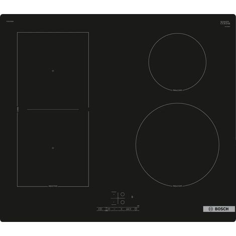 Placa de inducción empotrada Bosch Serie 4 PVS61RBB5E de 4 quemadores, color negro, 60 cm