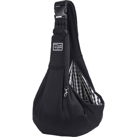 Sac à dos pliable pour chien (1 pièce) - Sac pour animaux de compagnie ajustable avec boucle noire - Sac messager pour chat 65 x 30 x 80 cm (1/5)