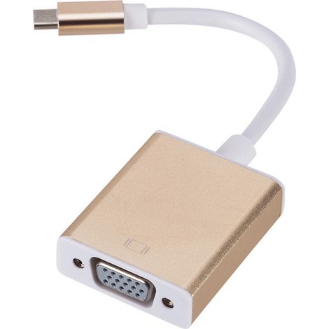 Adaptateur USB-C Vers VGA - Résolution Jusqu'à 1920x1200@60 Hz - Compatible USB-C Alt Mode - Pour Ordinateur Portable et Bureau - 1 Pièce (1/5)