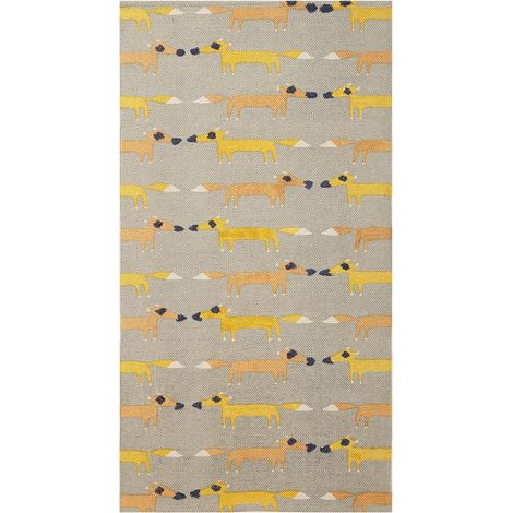 Kinderteppich BANKGO Grau 80 x 150 cm Baumwolle
