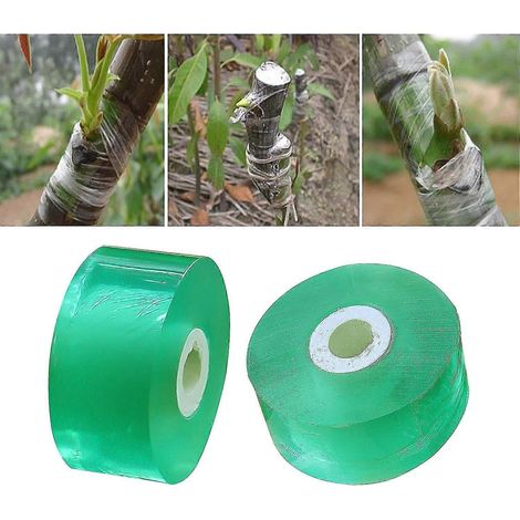 Ruban de greffage, 2 rouleaux de ruban de greffage transparent, ruban extensible pour greffage par encollage, ruban de greffe pour réparation de plantes et d'arbres de jardin, barrière contre l'humidi