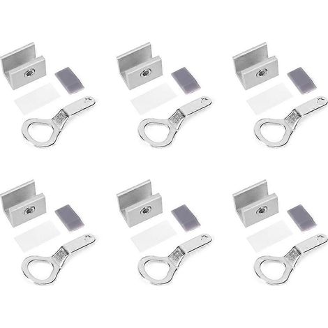6 Serrures de Fenêtre Coulissante en Alliage d'Aluminium Réglables, Stoppeur de Sécurité Quincaillerie pour Fenêtres, Lot de 6 (1/5)