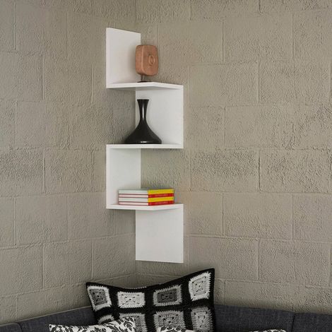 Estante Ṛgveda, 4 Repisas, 25x25x105h cm Blanco (1/3)