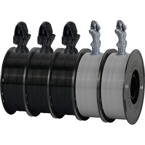 Filamento per stampante 3D, miscela di materiali versatile, resistente e con finitura lucida, PETG 3BK 2GY (1/2)