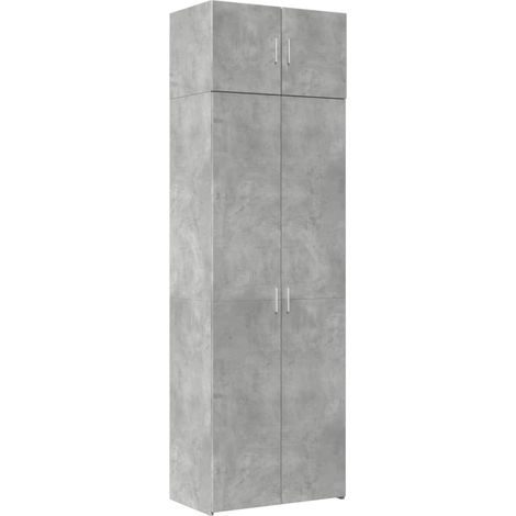 vidaXL Armadietto Grigio Cemento 70x42,5x225 cm in Legno Multistrato (1/5)