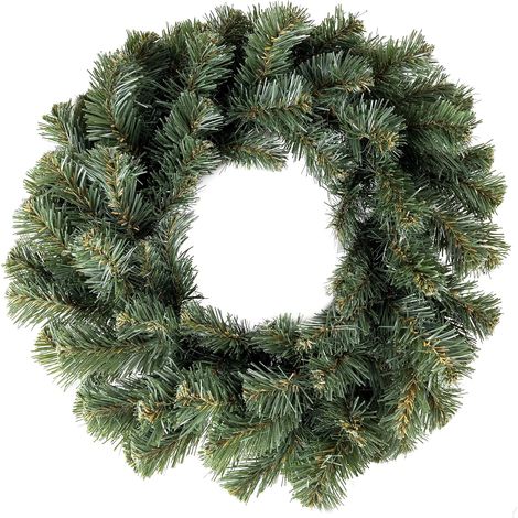 Weihnachtskranz Künstlich Rund 25 cm zum Dekorieren, Grün (1/5)