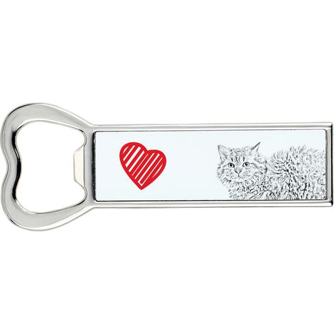 Gatto Selkirk Rex a pelo lungo - Apribottiglie a forma di gatto, apri-frigorifero personalizzato, regalo unico per uomo di Art-Dog (1/5)